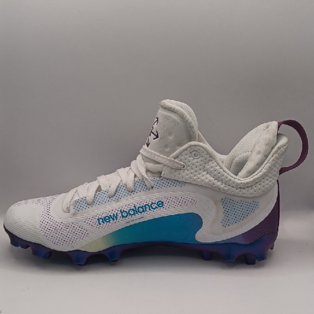 NEW New Balance Feeeze LX V4 Lacrosse Cleats-White/Blue/Purple Size M:8.5 W:10 - Picture 8 of 13